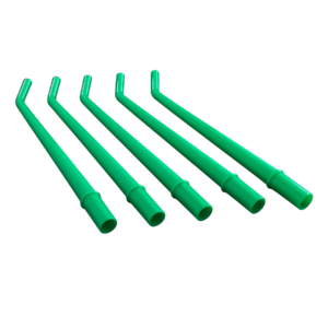Cánula de succión dental verde 1/4 pulgada
